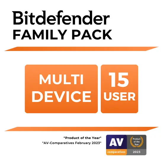 Bitdefender Family Pack (15 Device) (Yearly)