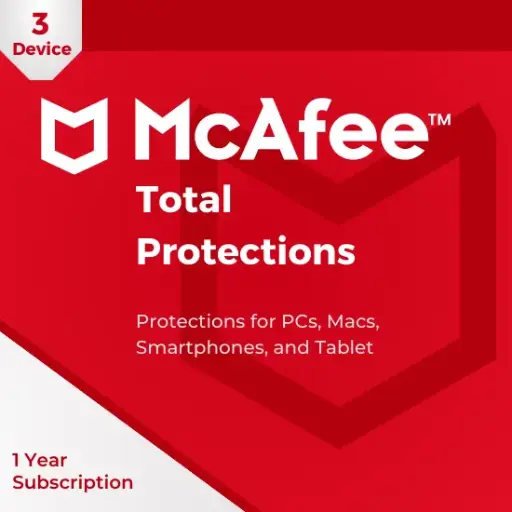 [A-OTR-MCAVTP-3D1Y] McAfee Total Protection (3 Device) (Yearly)
